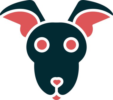 Greyhound köpek kafası, vektör illüstrasyonu