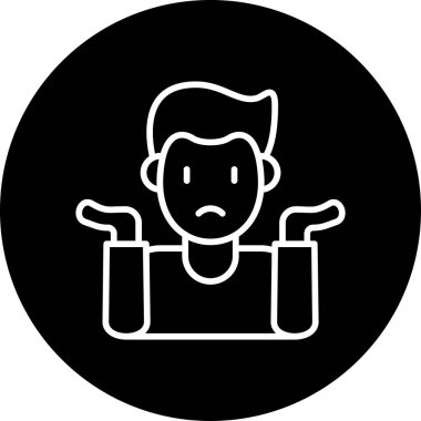 Omuz silk. Web simgesi basit illüstrasyon