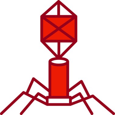 Bakteriyofaj simgesinin vektör çizimi