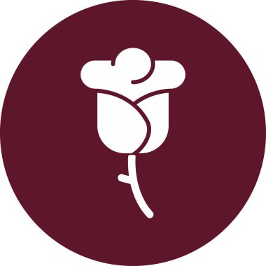 Gül simgesi vektörü. ince çizgi işareti.