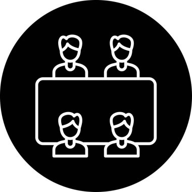 Basit simgeyi karşılama vektör illüstrasyonu