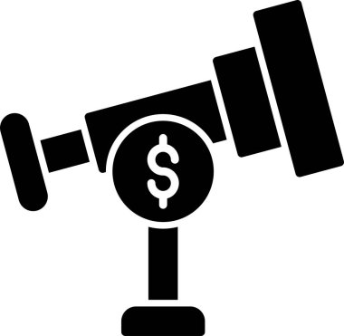 teleskop simgesi vektör illüstrasyonu