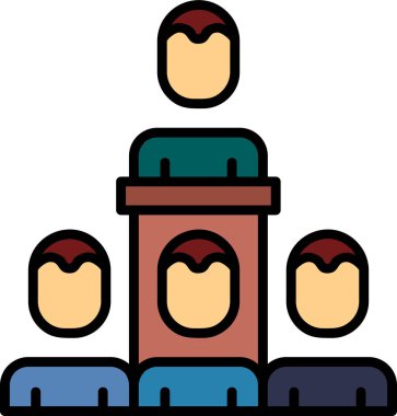 Konuşma yap. Web simgesi basit illüstrasyon