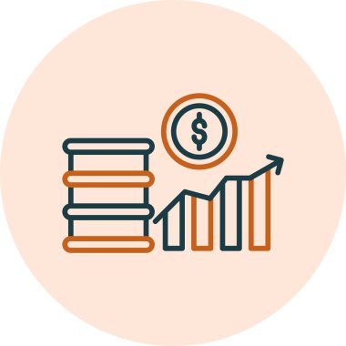 İş ve finans simgesinin vektör illüstrasyonu