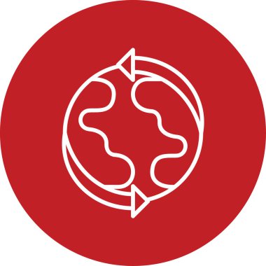 Basit bir Global simgesi. vektör tasarımı