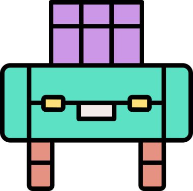 Bir tablo simgesinin vektör illüstrasyonu