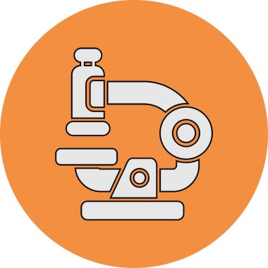 Mikroskop. Web simgesi basit illüstrasyon