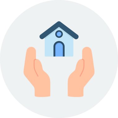 Gayrimenkul. Web simgesi basit illüstrasyon