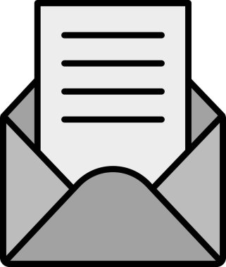 E-posta. Web simgesi basit illüstrasyon 