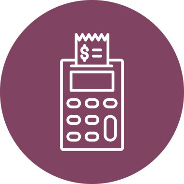 Pos terminal simgesi, vektör illüstrasyonu basit tasarım