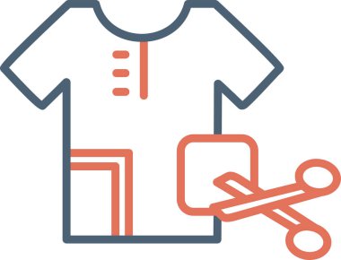 tshirt simgesi vektör illüstrasyonu