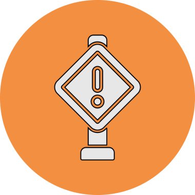 Dikkat, ünlem işareti simgesi, vektör tasarımı