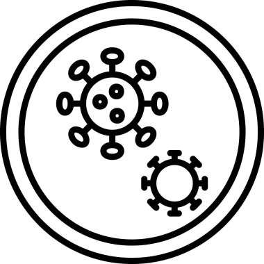 Mikroplar. Web simgesi basit illüstrasyon