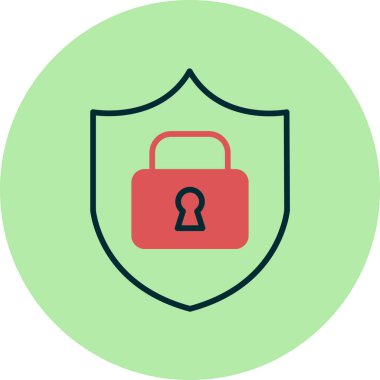 güvenlik simgesi vektör illüstrasyonu  