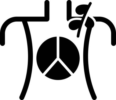 Barış. Web simgesi basit illüstrasyon