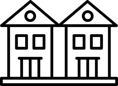  Dubleks. Web simgesi basit illüstrasyon