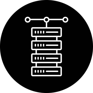 veritabanı simgesi, vektör illüstrasyonu basit tasarım