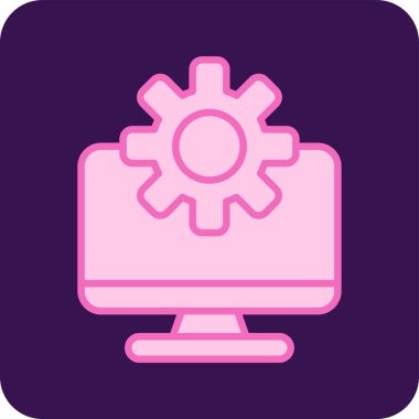 bilgisayar simgesi, vektör illüstrasyonu basit tasarım