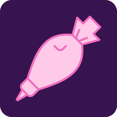 Pasta poşeti web simgesi, basit vektör illüstrasyonu