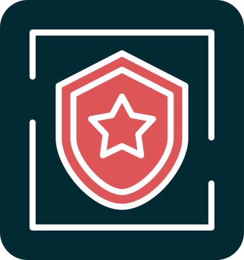 Polis İstasyonu Simgesi vektör illüstrasyonu