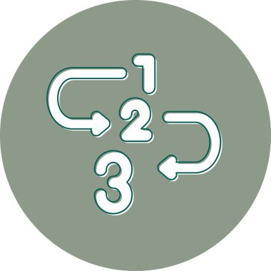 Sıralı. Web simgesi basit illüstrasyon