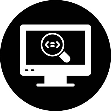 Test süreci simgesi, vektör illüstrasyonu basit tasarım