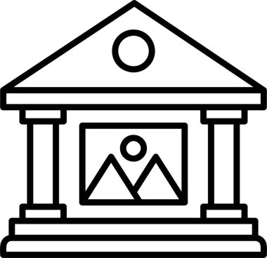 Müze. Web simgesi basit tasarım