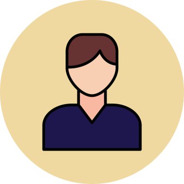 Denetleyici avatar simgesi vektör illüstrasyonu 