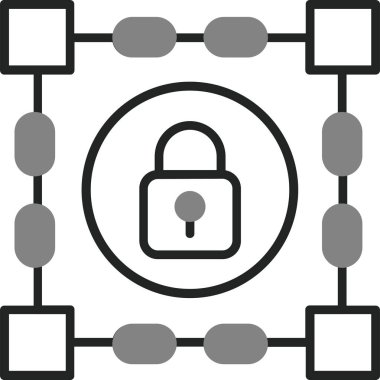 Engelleme zinciri. Web simgesi basit tasarım