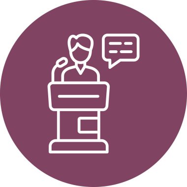 Konuşmacı, konferans sunum simgesi