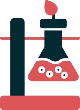 Kimyasal deney simgesinin vektör çizimi 