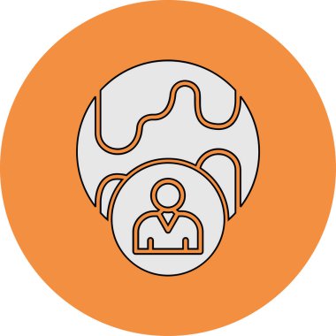 Nüfus. Web simgesi basit illüstrasyon