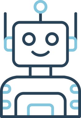 Android karakterinin basit doğrusal resmi