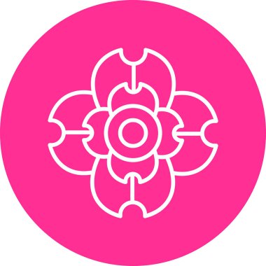 Şampanya çiçeği. Web simgesi basit tasarım