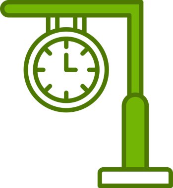 Saat web simgesi, vektör illüstrasyonu