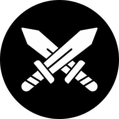 Kılıçlar. Web simgesi basit illüstrasyon