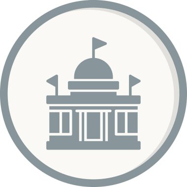 Elçilik binası ikon vektör illüstrasyonu