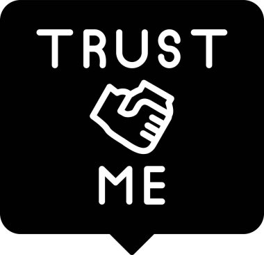 Güven bana cümle ikonu vektör illüstrasyonu 