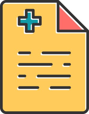 Sağlık Sigortası pano simgesi, vektör illüstrasyonu