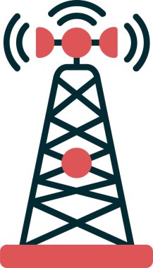 Baz istasyonu. Web simgesi basit illüstrasyon 