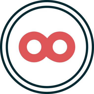 Sonsuzluk simgesinin vektör illüstrasyonu