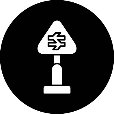 trafik işareti simge vektör çizim 