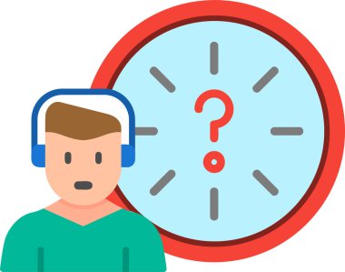 Zaman Yönetimi. Web simgesi basit illüstrasyon