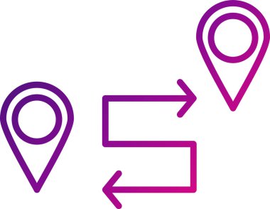 konum haritası gezinme simgesi ana hat biçiminde 