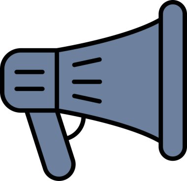 Megafon. Web simgesi basit illüstrasyon 