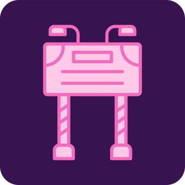 reklam panosu simgesi, vektör illüstrasyonu basit tasarım