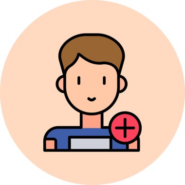 Psikiyatrist. Web simgesi basit illüstrasyon