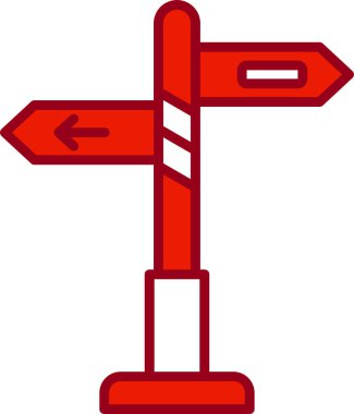 ok yönü yol ikon vektör çizimi