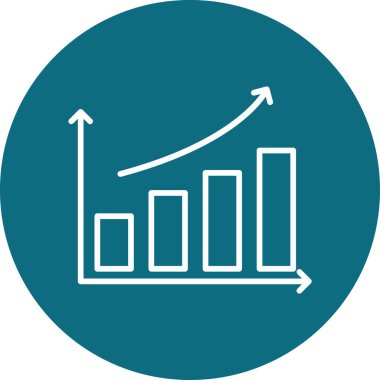 işletme büyüme grafiği vektör simgesi