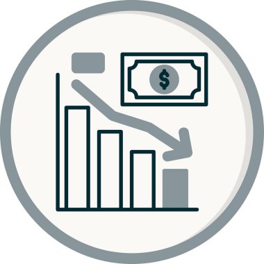 Basit iş grafik vektör simgesi